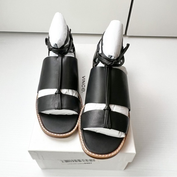 Vince womens black ankle wrap forester sandal size 7M - Picture 10 of 11